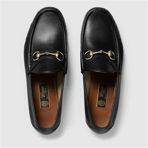 gucci horsebit leather loafer|Men's loafer with Horsebit in black leather .